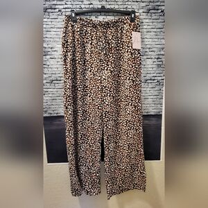 Animal Print Wide Leg Pants Size XL